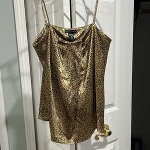 NY&C Animal print pleated cami
